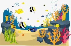 美丽鱼群海底美丽珊瑚大海高清图片
