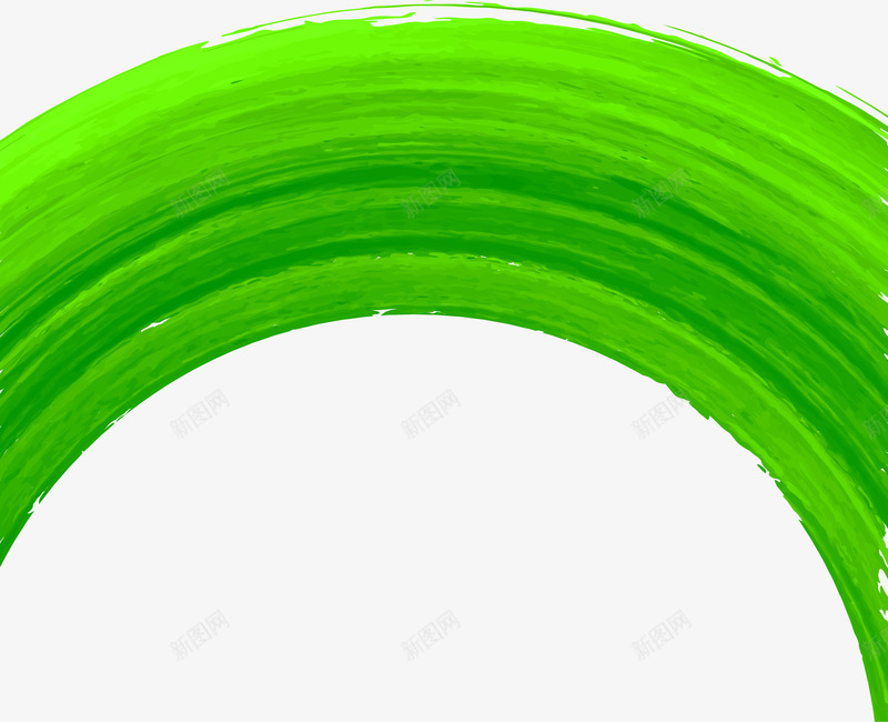 绿色水彩笔刷背景png免抠素材_新图网 https://ixintu.com 拱桥 水彩 矢量素材 笔刷 笔触 绿色