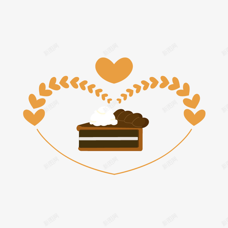 蛋糕麦穗烘培标签图标png_新图网 https://ixintu.com 卡通烘培蛋糕 烘培logo 烘培标签 烘培标识