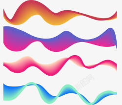 科技波纹彩色波纹矢量图高清图片