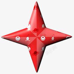 红色四角星素材