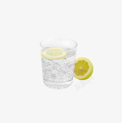 柠檬冰水白色透明柠檬冰水高清图片