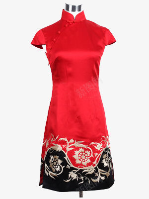 红色旗袍png免抠素材_新图网 https://ixintu.com 中国风 古典 旗袍 红色