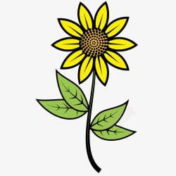 太阳花向日葵艺术绘画素材