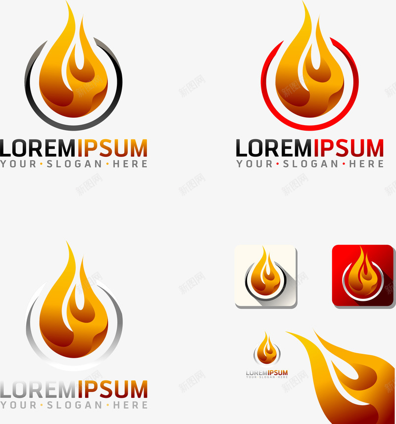 火焰logo矢量图图标eps_新图网 https://ixintu.com logo 火焰logo 矢量图