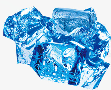 蓝色透明冰块淘宝促销png免抠素材_新图网 https://ixintu.com 促销 冰块 蓝色 透明