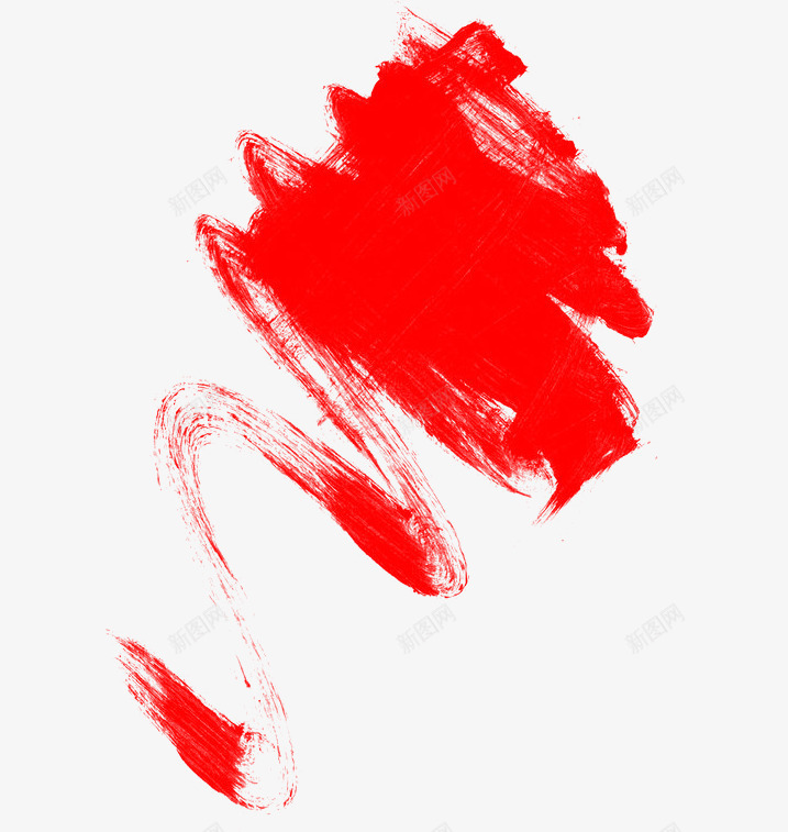 红色毛笔刷png免抠素材_新图网 https://ixintu.com 毛笔刷 海报设计 红色 设计元素
