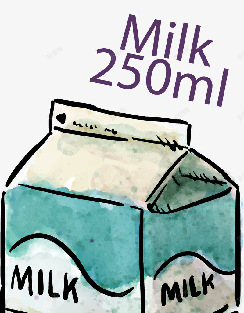 卡通牛奶盒子矢量图eps免抠素材_新图网 https://ixintu.com 牛奶 矢量图