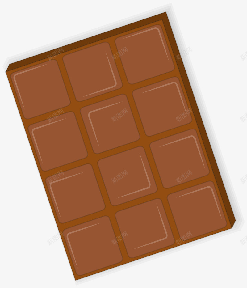手绘棕色巧克力png免抠素材_新图网 https://ixintu.com 小清新 巧克力 手绘 方块 棕色 线条 美食