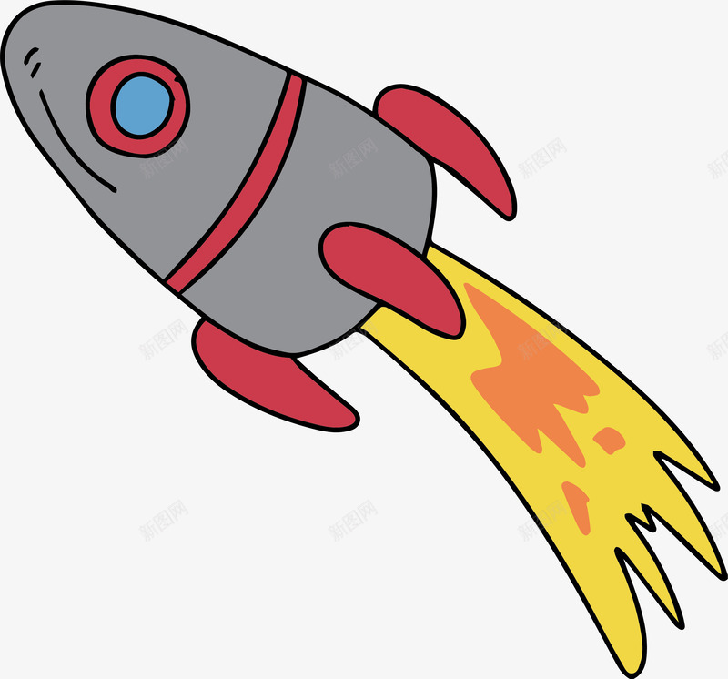 太空中的火箭png免抠素材_新图网 https://ixintu.com 太空火箭 宇宙火箭 手绘火箭 火箭 矢量png 飞天火箭