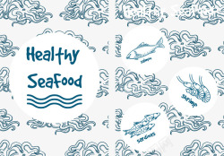 创意卡通海洋食品海报素材