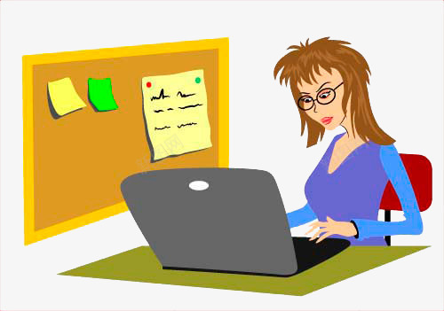 工作中的女人png免抠素材_新图网 https://ixintu.com 上班 上班族 办公室 办公桌 女人 工作 电脑