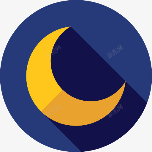 新月图标png_新图网 https://ixintu.com 半月 天文 天气 新月 月亮 月相 自然