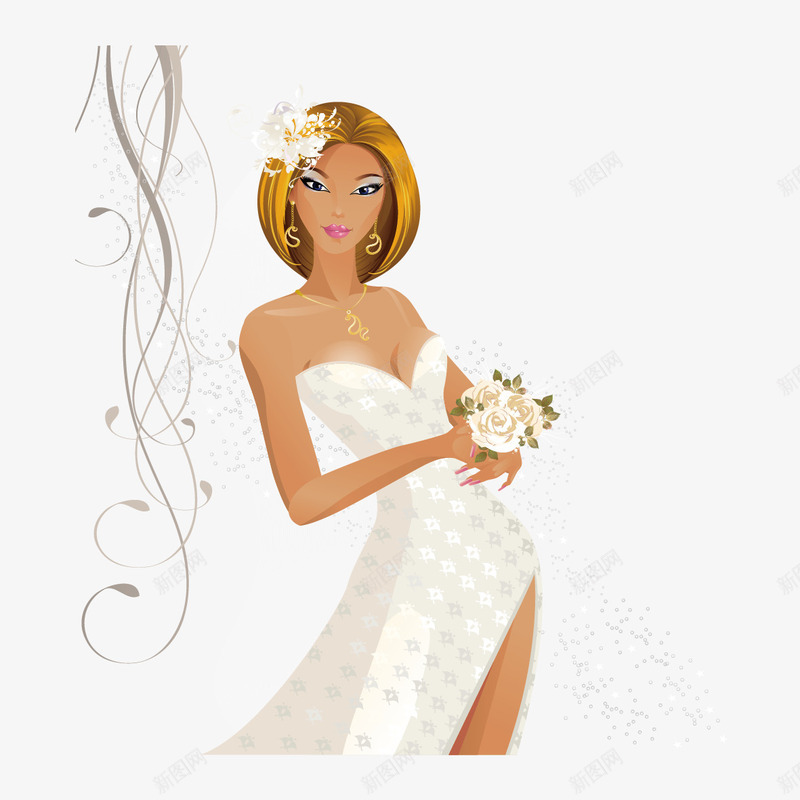 美丽的新娘png免抠素材_新图网 https://ixintu.com 人 女人 新娘