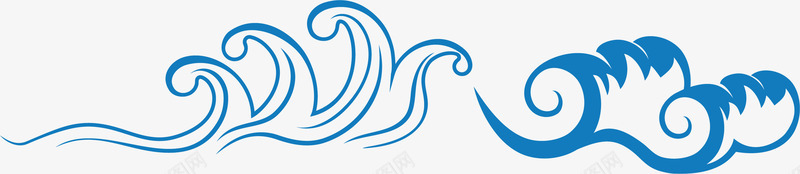 卡通波浪元素图标png_新图网 https://ixintu.com 创意水浪 卡通水浪 古典水浪 古典波浪 水浪元素 水浪标识