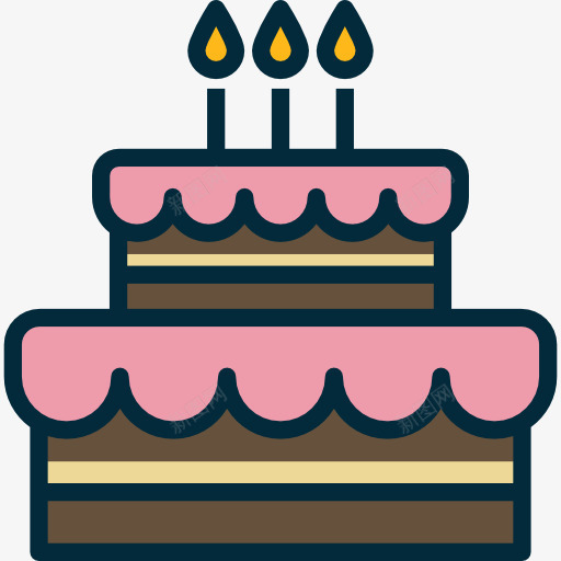 生日蛋糕图标png_新图网 https://ixintu.com 庆祝生日 甜点 生日蛋糕 蛋糕 面包 食品 食品和餐厅