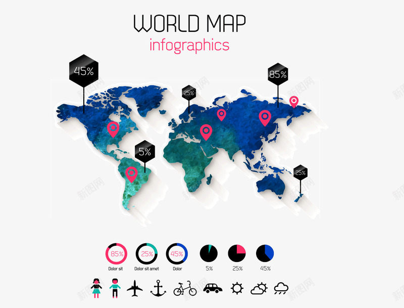 世界地图图标png_新图网 https://ixintu.com 世界地图 世界地图轮廓 人物 分布 分布图 创意 地标 定位 标识
