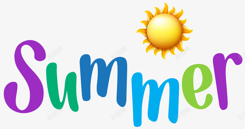 summer矢量图eps免抠素材_新图网 https://ixintu.com summer 夏天素材 太阳 矢量素材 矢量图