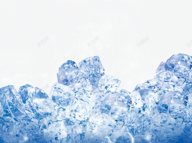 淡蓝色冰块元素png免抠素材_新图网 https://ixintu.com 元素 冰块 蓝色