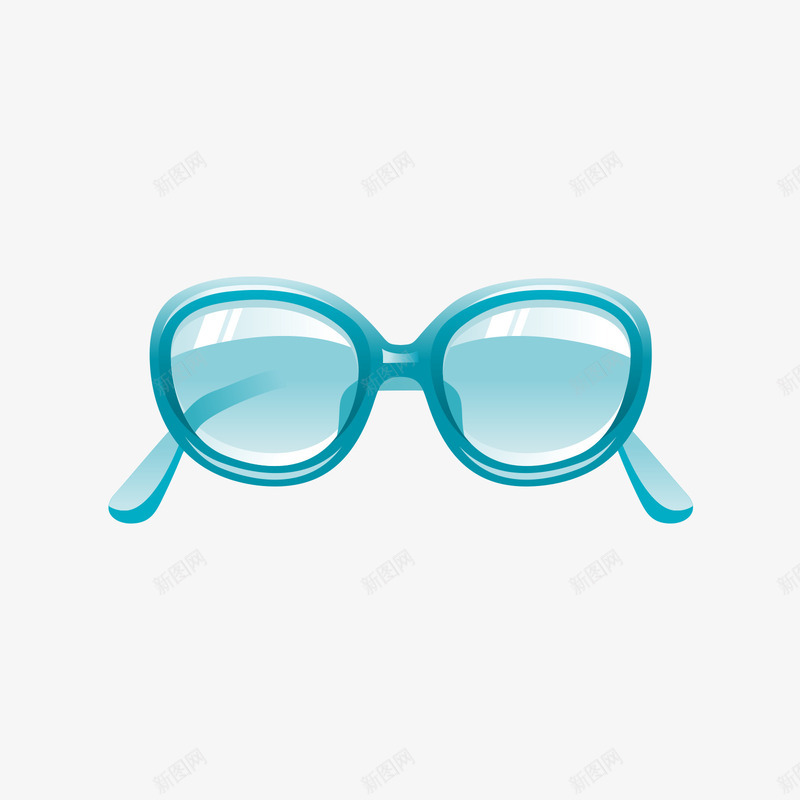 一副蓝色太阳眼镜png免抠素材_新图网 https://ixintu.com 一副 太阳眼镜 眼镜 矢量眼镜 蓝色