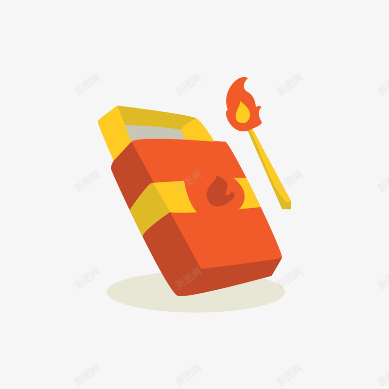 火柴和火柴盒png免抠素材_新图网 https://ixintu.com 一个 一盒火柴 卡通 手绘 火柴 火柴盒 火焰 简图 红色的