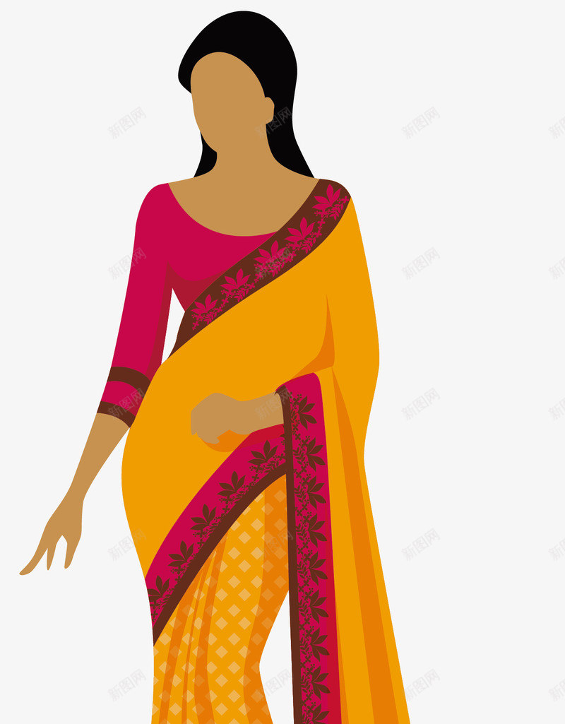 印度卡通妇女矢量图eps免抠素材_新图网 https://ixintu.com 亚洲女人 卡通风格 印度 印度女人 印度妇女 女人 矢量印度女人 矢量图