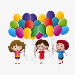 庆祝动漫节开幕彩色气球素材