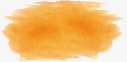 橘色涂鸦橘色水彩笔刷高清图片