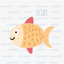 微笑的鱼扁平微笑的鱼矢量图高清图片