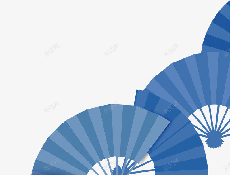 卡通蓝色扇子矢量图ai免抠素材_新图网 https://ixintu.com 卡通 古典 扇子 蓝色 矢量图