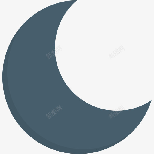 Moon图标png_新图网 https://ixintu.com 半个月亮 天气 晚上 月亮 月亮相位 自然