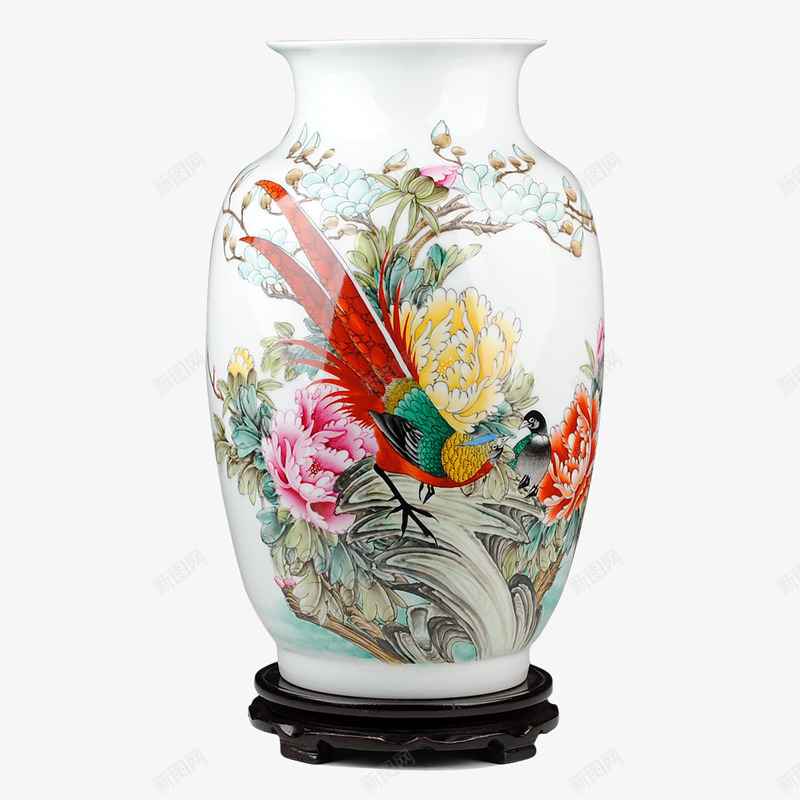 景德镇花鸟瓷器png免抠素材_新图网 https://ixintu.com 产品实物 景德镇瓷器 花瓶瓷器 花鸟瓷器