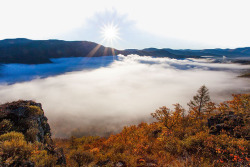 山顶阳光素材