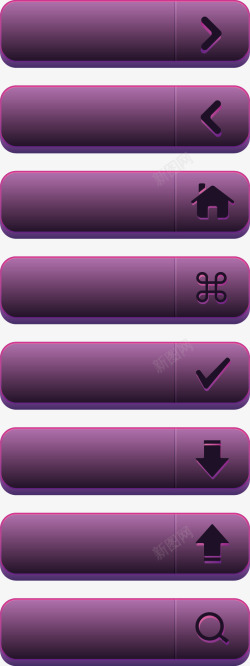 紫色导航栏矢量图素材