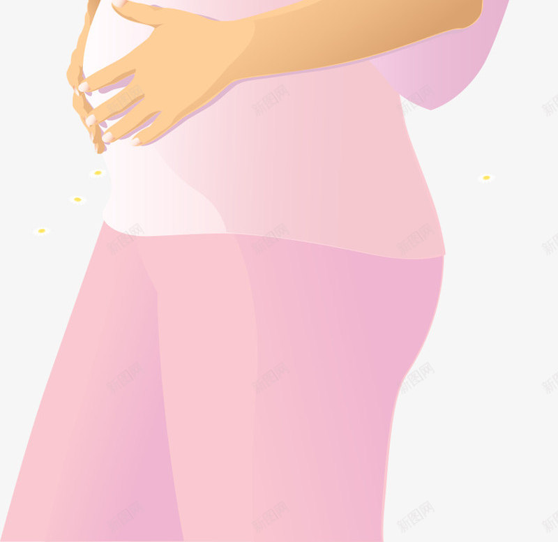 怀孕的女人png免抠素材_新图网 https://ixintu.com 卡通 女人 怀孕 粉色