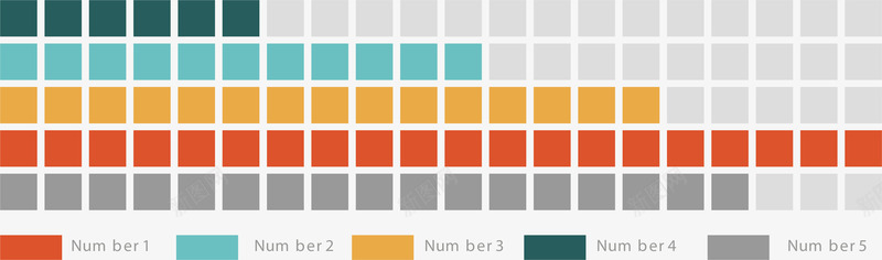 彩色方块条形图png免抠素材_新图网 https://ixintu.com 占比图 彩色方块 方块 条形图 矢量png 能量条