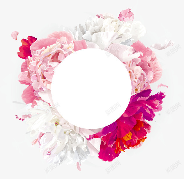 美丽粉色花样式对话框png免抠素材_新图网 https://ixintu.com 对话 样式 粉色 美丽