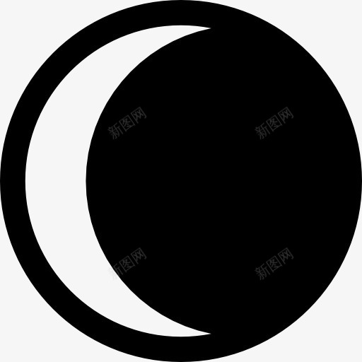 Moon在半相图标png_新图网 https://ixintu.com 一半月亮 形状 月亮的形状 相