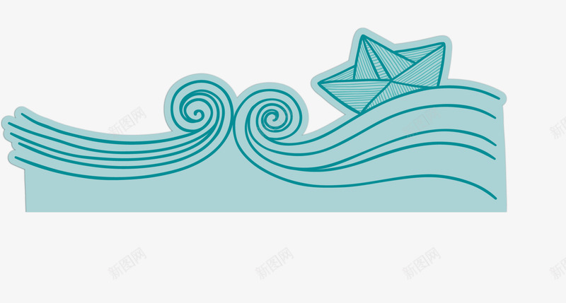 世界海洋日手绘海洋png免抠素材_新图网 https://ixintu.com 世界海洋日 手绘海洋 波浪 海浪 绘画 蓝色海洋