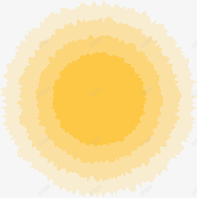 太阳矢量图ai免抠素材_新图网 https://ixintu.com 太羊插画 太阳 水彩太阳 黄色 矢量图