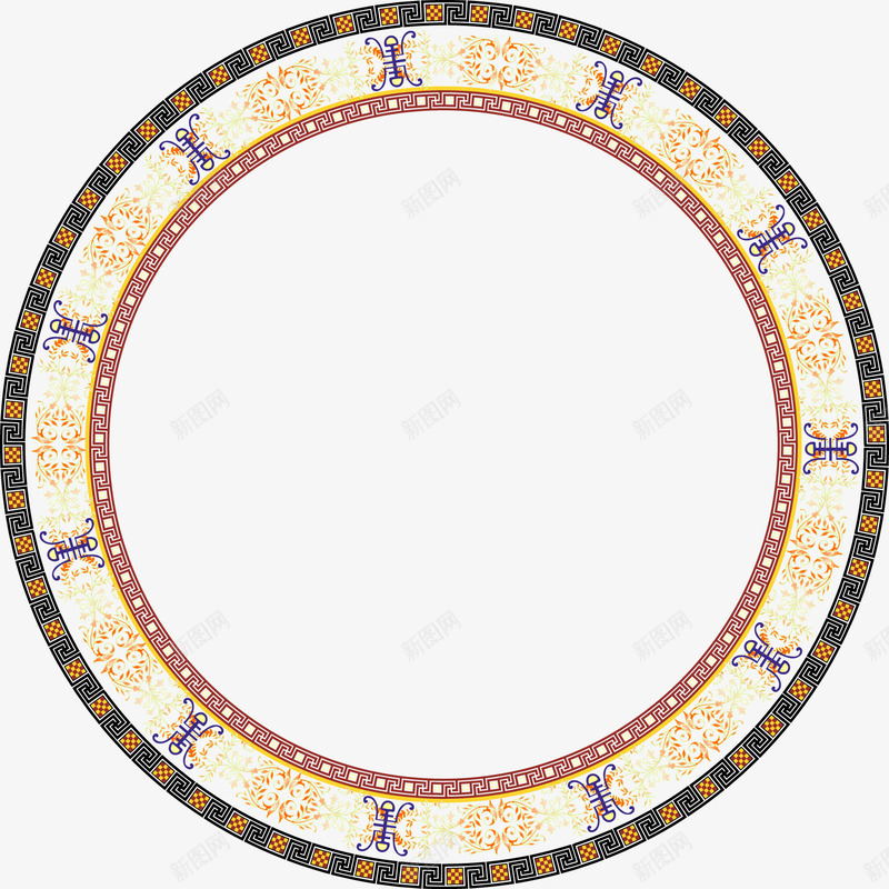 中国风边框矢量图ai免抠素材_新图网 https://ixintu.com 中国风 古典 边框 矢量图