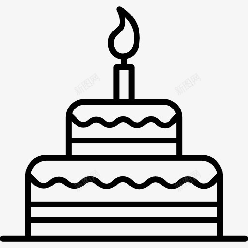 生日蛋糕和蜡烛图标png_新图网 https://ixintu.com 庆祝一年一度的庆祝 烤 甜面包