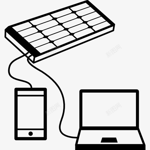 手机和笔记本电脑充电的太阳能电池板图标png_新图网 https://ixintu.com 充电 太阳能 太阳能电池板 工具和用具 手机 电荷 笔记本电脑 能量 面板