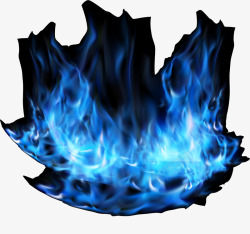 火焰效果蓝色清新火焰效果元素矢量图高清图片