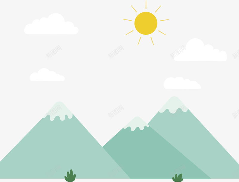 太阳照耀下的山景图矢量图ai免抠素材_新图网 https://ixintu.com 大山 太阳 层峦叠嶂 植物 照耀 美丽 矢量图