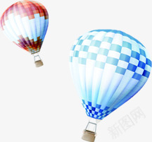 红蓝色方块清新氢气球png免抠素材_新图网 https://ixintu.com 方块 气球 清新 蓝色