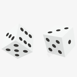 白色游戏黑点筛子矢量图素材