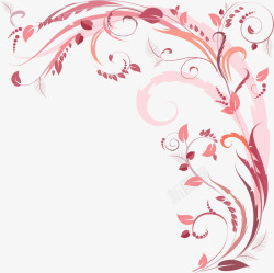 小草藤蔓粉色花藤植物高清图片