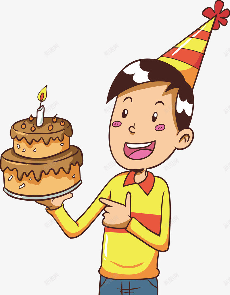 拿着蛋糕的人png免抠素材_新图网 https://ixintu.com 分蛋糕 切蛋糕 庆祝生日 生日派对 生日蛋糕 矢量png 过生日