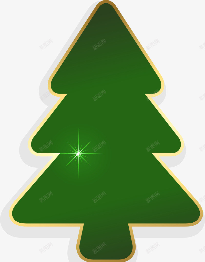 圣诞节绿色圣诞树png免抠素材_新图网 https://ixintu.com 圣诞树装饰 圣诞节 立体 简约圣诞树 绿色圣诞树 绿色闪光